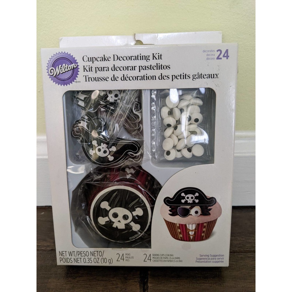 3/$20 Pirate Cupcake liner Decorating Kit Wilton 2194 NEW